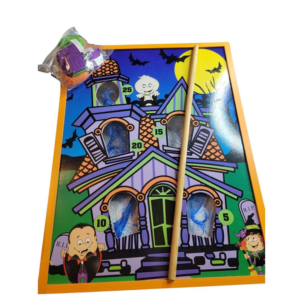 Vintage Halloween Board Toss Game Stand